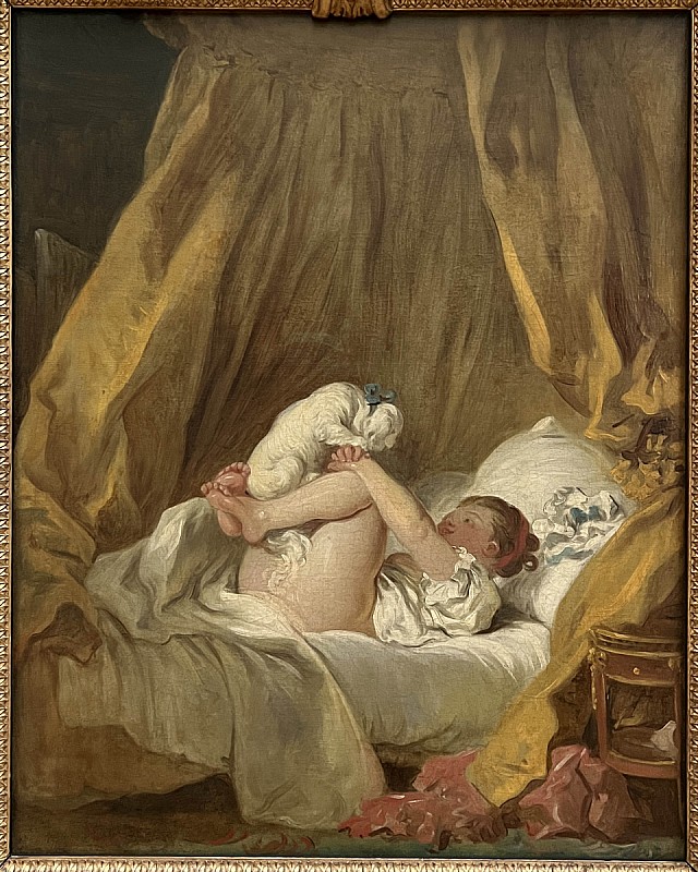Jean-Honoré Fragonard — Jeune Fille avec un chien 1775